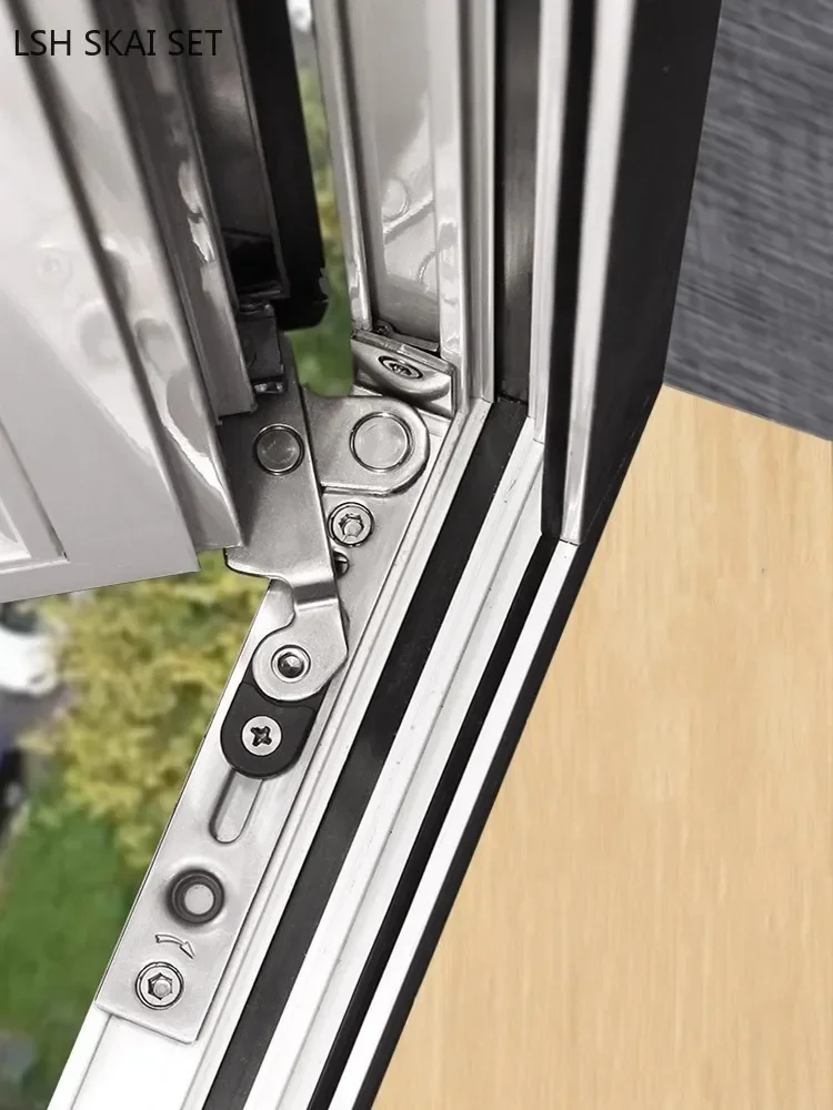 1Pair Broken Bridge Door and Window Hinge Stainless Steel Concealed Hinges Flat Open Window Brace Cabinet Door Hardware Fittings