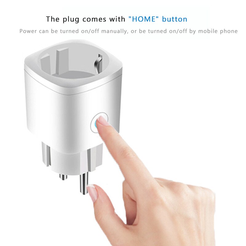 16A Smart Wifi Power Plug With Power Detector Smart Home Wifi Wireless Socket Outlet Works With Alexa Google Home Tuya APP