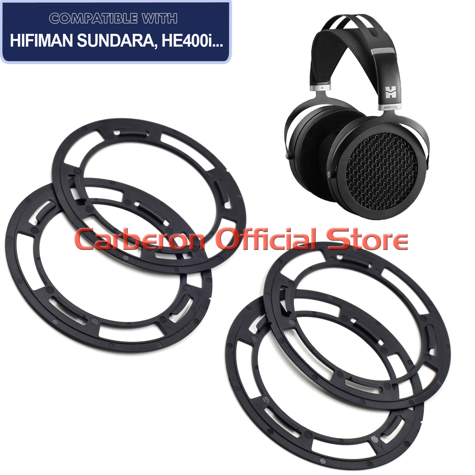 4 Stuks Oorkussens Plastic Frame Montage Ringen Voor Hifiman SUNDARA HE560 HE500 HE400 HE400se 400i 400 S HE300 HE350 Hoofdtelefoon
