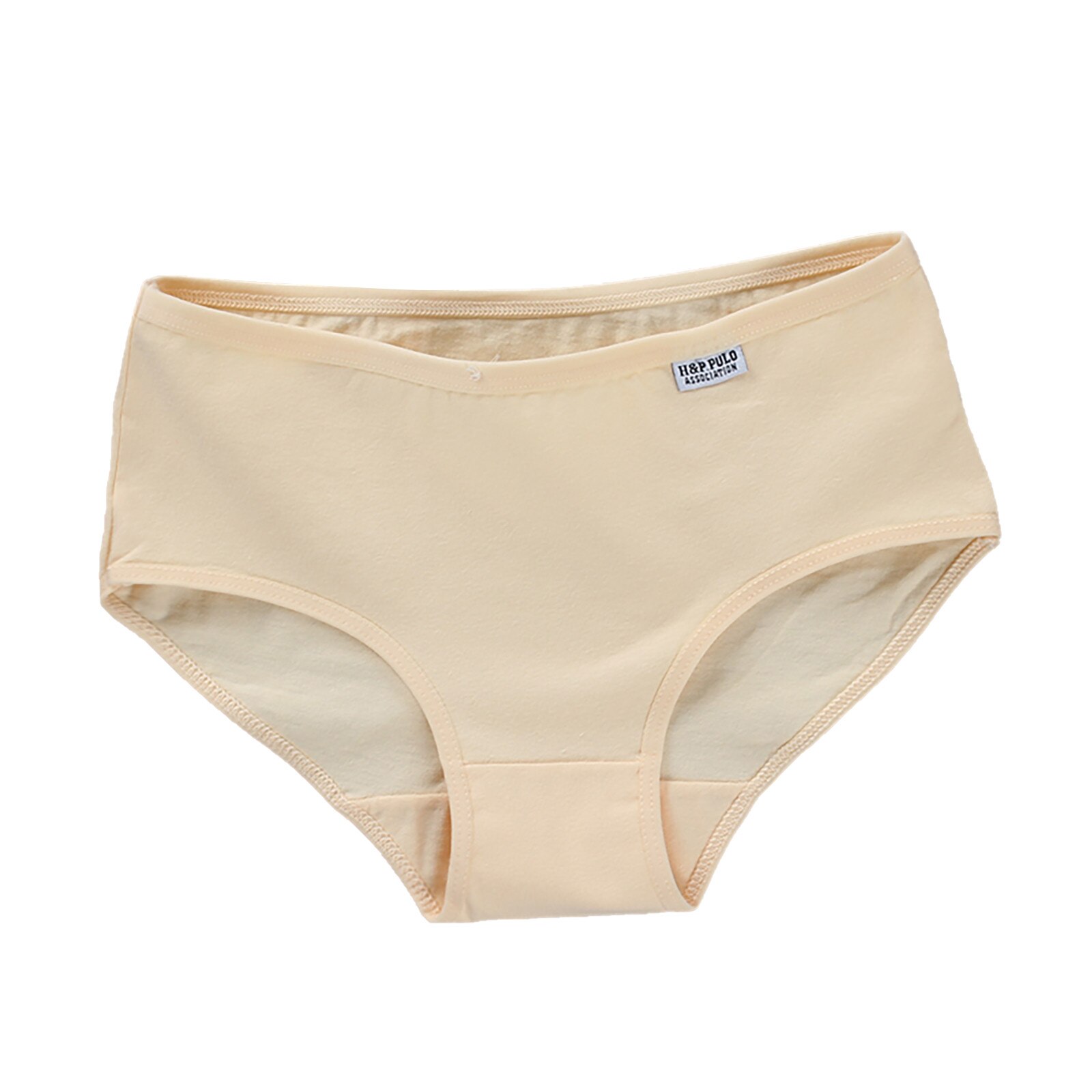 Underwear For Women Girls' Panties Underwear Pure Cotton Briefs Solid Low-rise Girls Panties Underpants Menstrual Panties: Beige