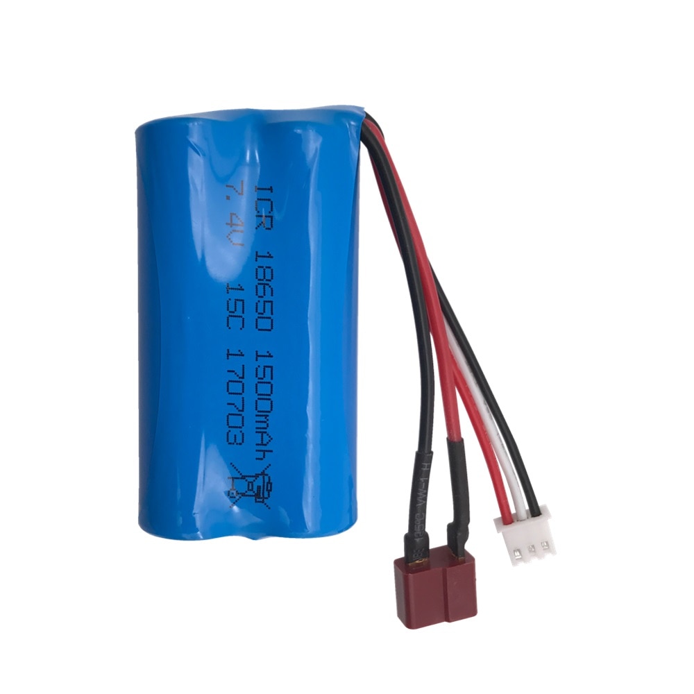 7.4V 1500mAh high-discharge 15c 18650 2S 12428 RC Car model aircraft Helicopter 7.4 V lithium batteries