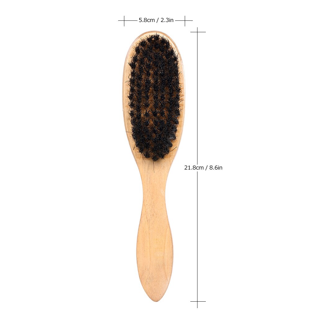 Jabalí-cepillo barba cerdas Natural para hombre, de madera, mango de madera, peines de afeitar, piel de madera, masaje, bigote, barba