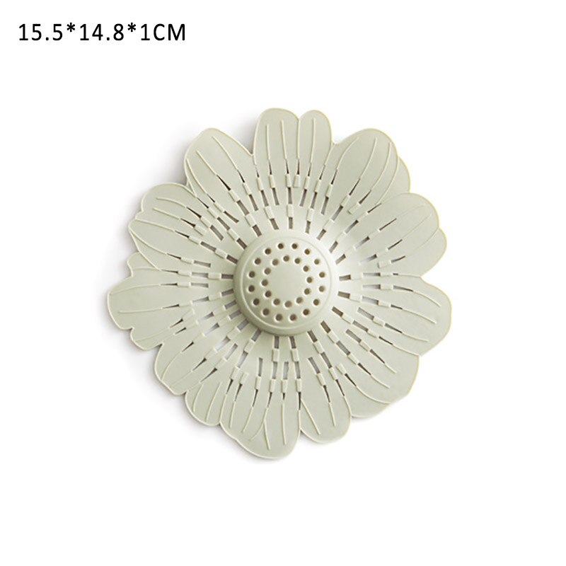 1 st silar filter avloppsavloppsprylar multifunktionella 4 färger rengöringsverktyg blomma form hårfilt levererar silikon: Grön