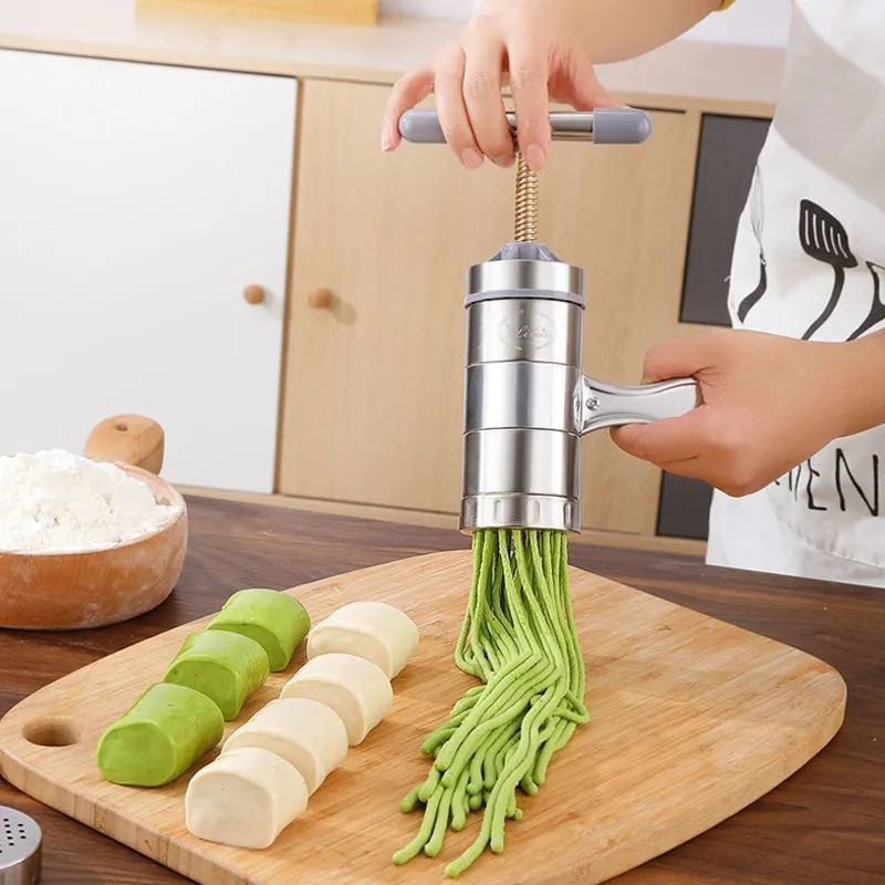 Máquina Manual para hacer fideos de acero inoxidable, prensa para hacer Pasta, cortador de manivela, utensilios de cocina para hacer espagueti