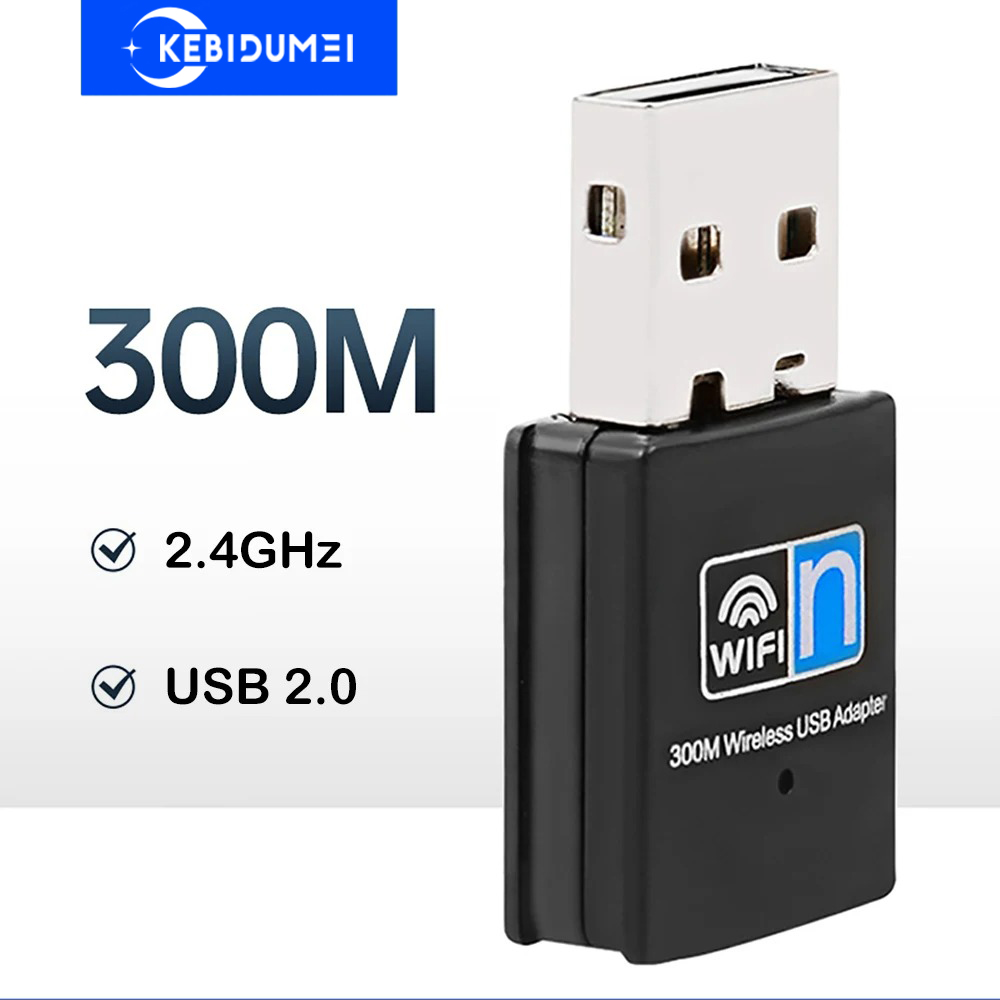300 mbps trådlöst nätverkskort usb wifi-adapter 2.4g wifi-adapter wifi lan-kort wifi usb-dongel 802.11b/ g/n för bärbar dator windows