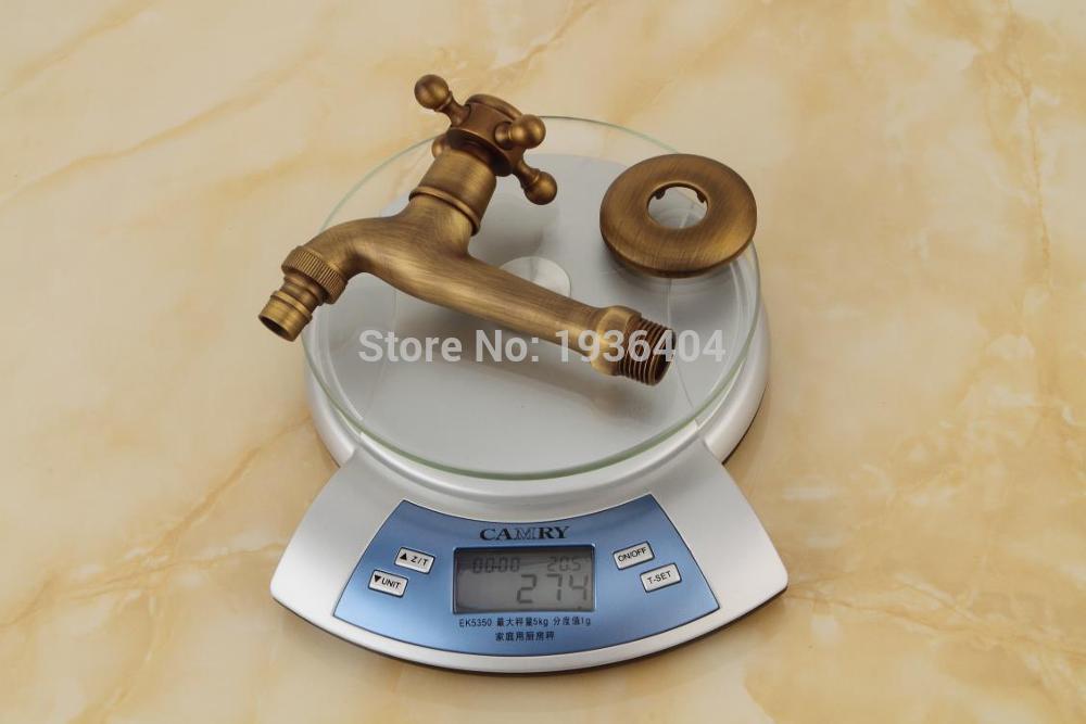 Long Spout Laundry Faucet Antique Single Cold Washing Machine Taps Wall Mounted W203