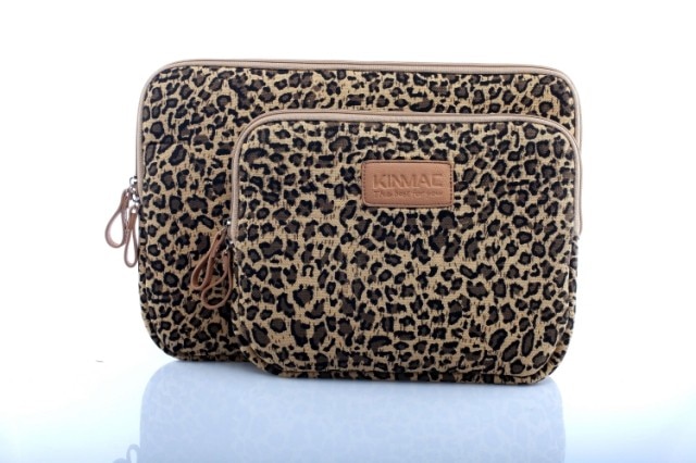 Leopard Canvas Fabric Sleeve Case Bag Notebook laptop sleeve 8/9/10/11/12/13/14/15 Inch for MacBook Air Pro Lenovo Dell HP