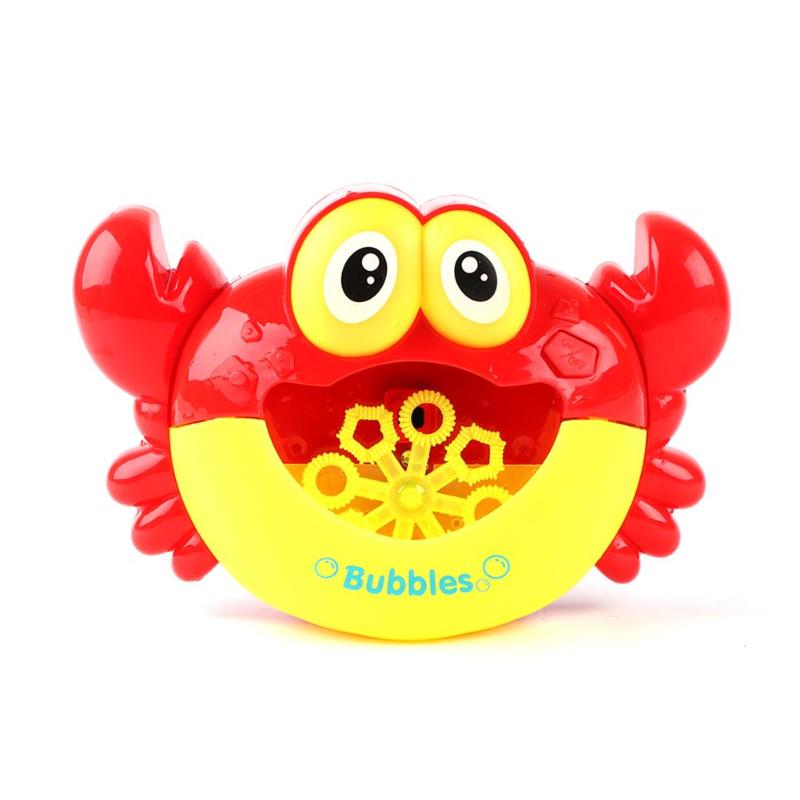 Babybrusere boble legetøj sød sjov krabbe form musik boble maker maskine blæser legetøj børn kidsswimming pool badekar: Default Title