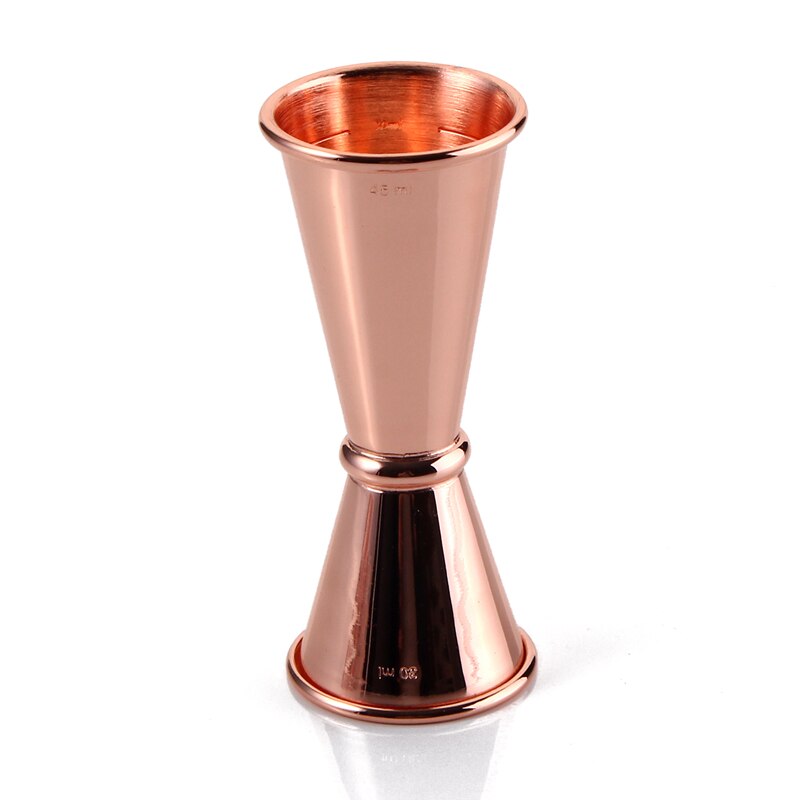 Premium Greenhill Double End Cocktail Jigger, 25/50 ml &amp; 1/2 oz with Inside Markings, 18/8 Stainless Steel Barware: 25-50ml Copper