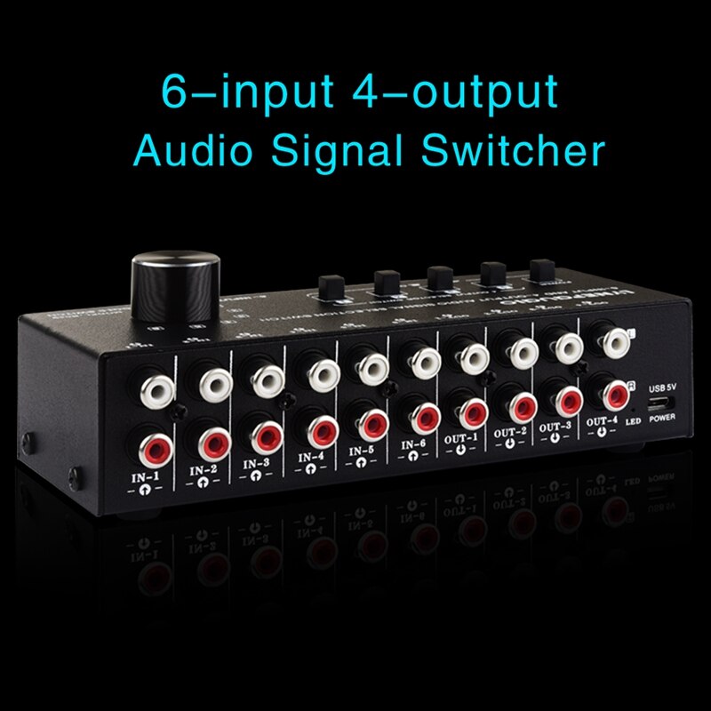 6 In 4 Out Audio Frequentie Selecteren Shift Apparaat/Distribueren Apparaat/Audio Frequentie Shift Apparaat Uitgang Schakelaar Controle
