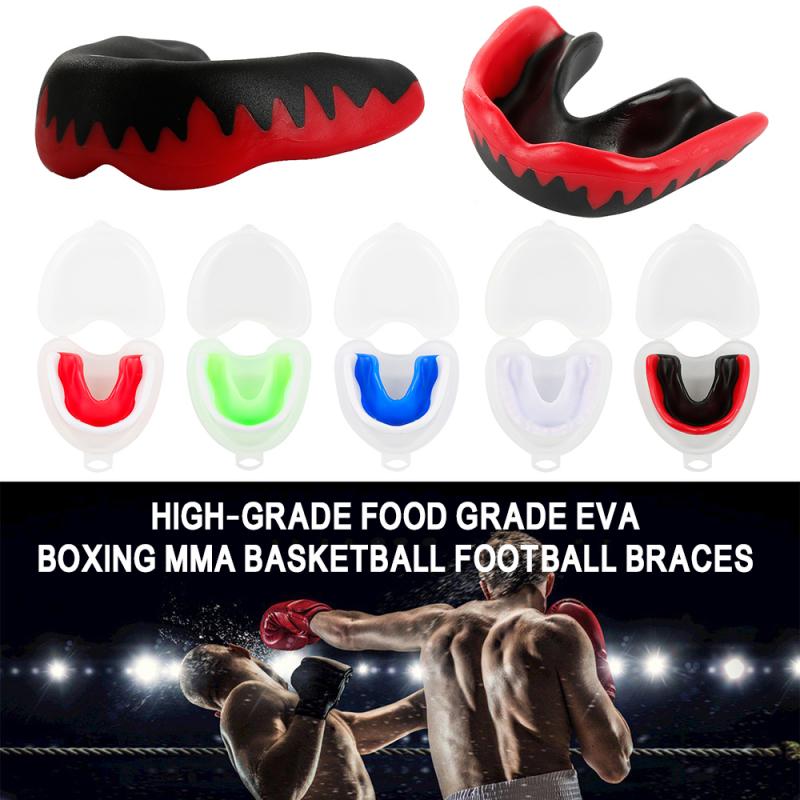 Nuovo Sharp Tooth Protector Boxing paradenti Brace Boxing Tooth Protector Tooth Guard Sports Brace apparecchio ortodontico Trainer