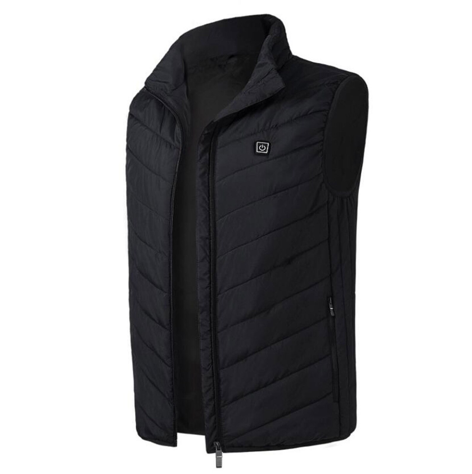 Veste d'extérieur chauffante pour l'équitation, ski, pêche, charge Via 4 gilets chauffants, @ 40: Black  / L