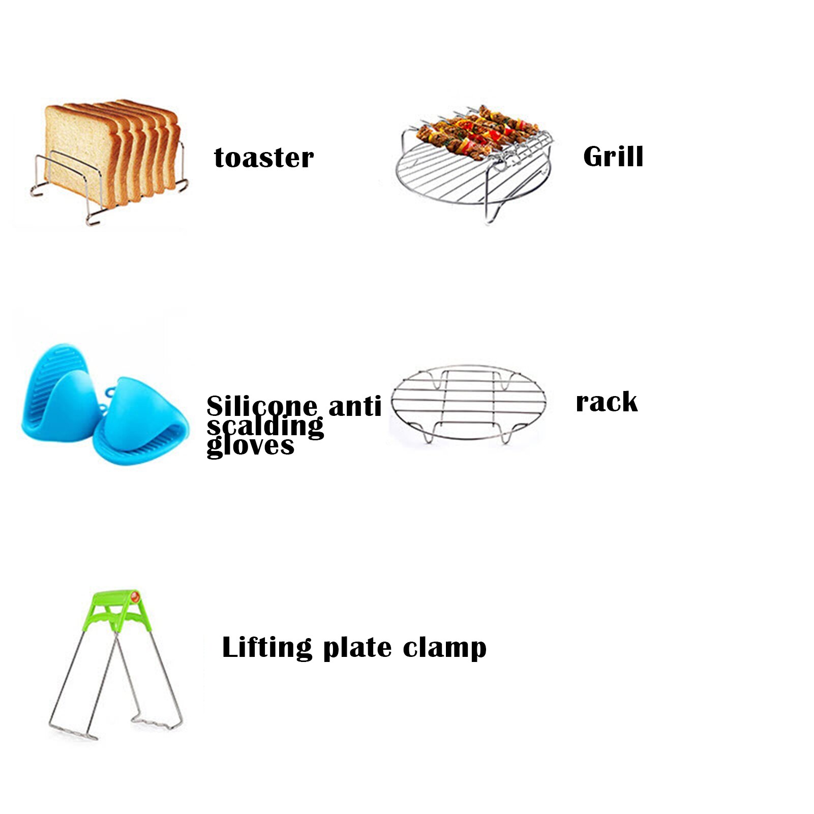 8 stücke Luft Friteuse Zubehör passen Beste Heiße Friteuse Zubehör einstellen Bequemlichkeit Kochen Werkzeug Für Küche Party Küche Werkzeuge & Spielereien