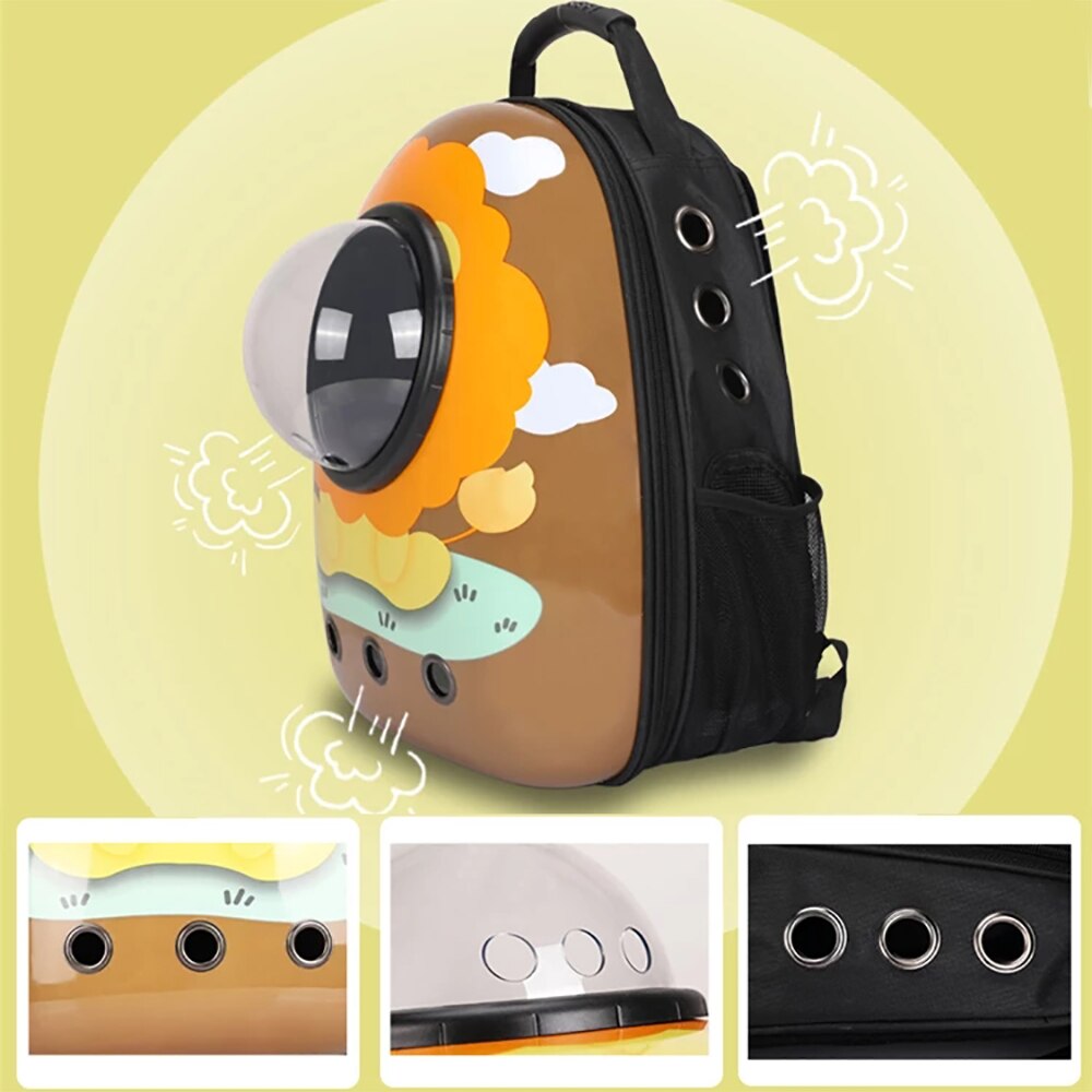 Transparent Cat Backpack Window Carrier for Cat Backpack Walkabout Dog Transport Carrying Bag for Cats Dog Transport Pet Carrier