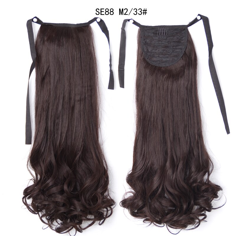 WERD 18 Inches Big Wave Hair Extensions High Temperature Chemical Fiber Hair Extensions White / Black Female: m2 33