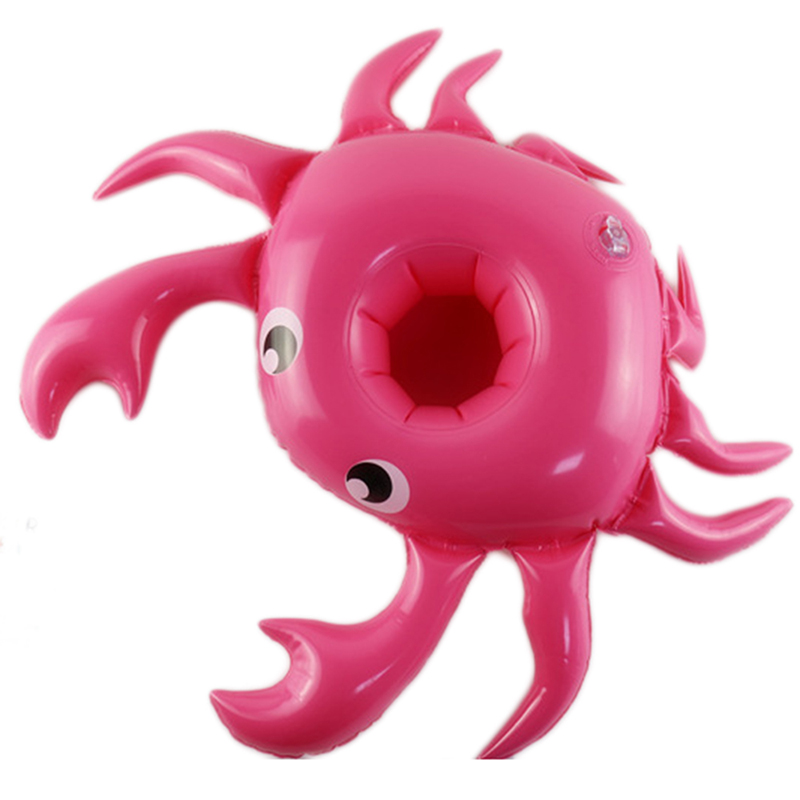 Summer Kids Swim Ring Inflatable Swimming Pool Drink Cup Float Premium Crab Cup Floats Suitable Swimming Pool Summer Fun Party: Default Title