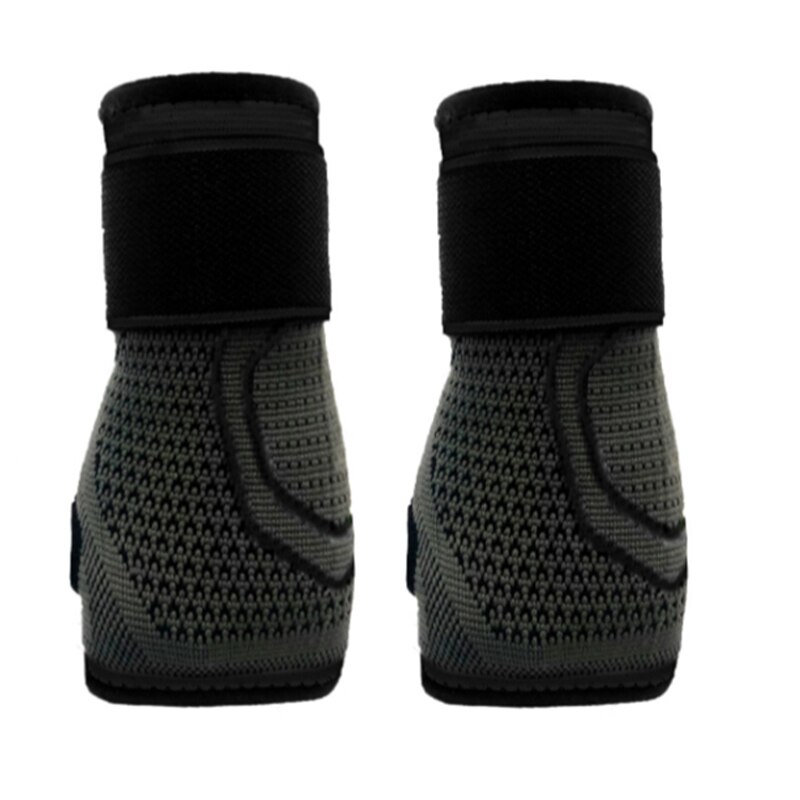 Muñequera deportiva Unisex para levantamiento de pesas, muñequera de nailon para gimnasio, soporte de muñeca para Fitness, culturismo, 2 uds.: Gray (1Pair) / M