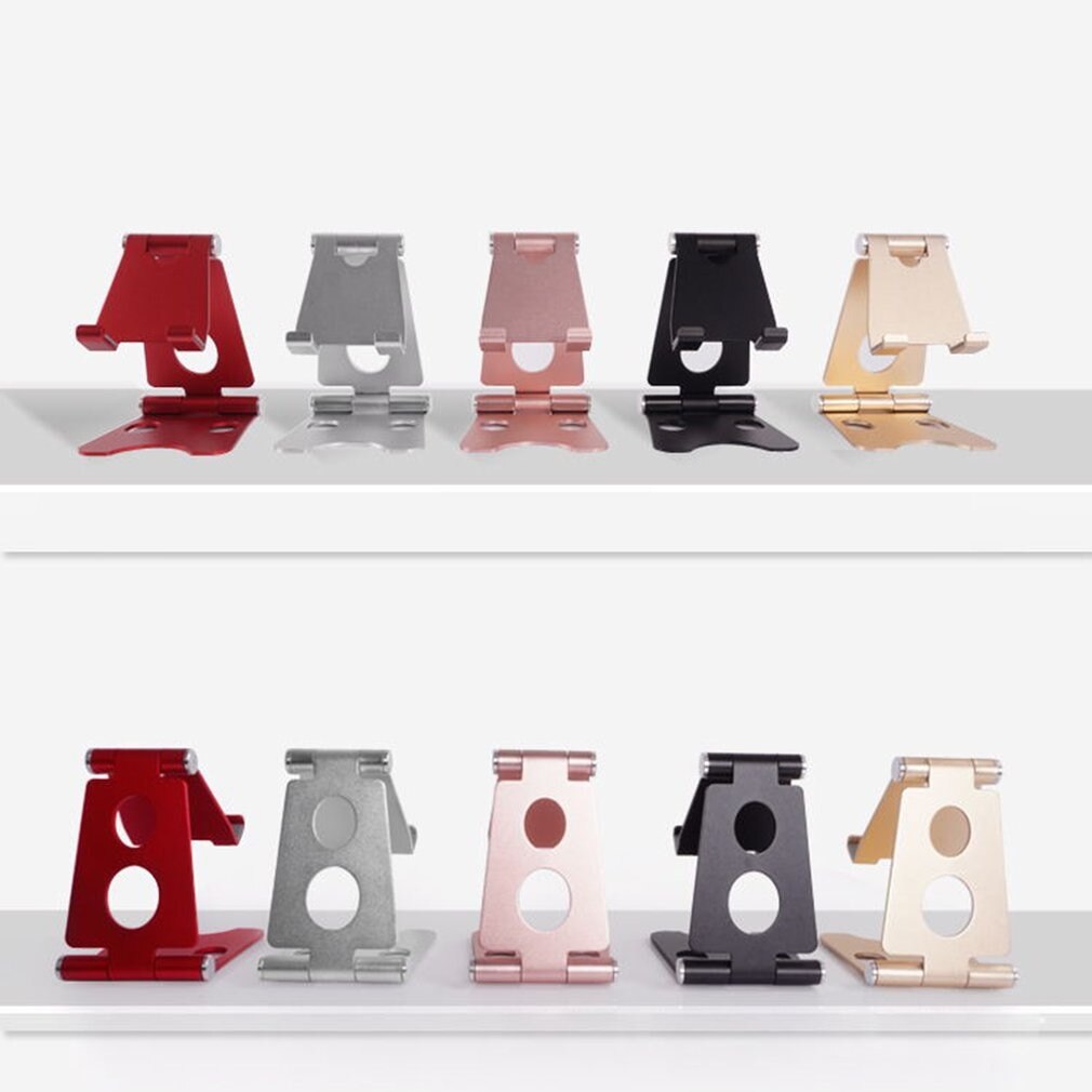Dual Adjustment Mobile Phone Bracket Aluminum Mobile Phone Holder Folding Desktop Tablet Stand Phone Holder