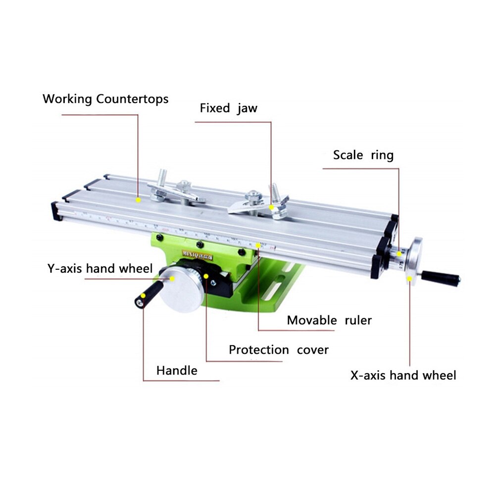 Bench Vise Worktable Bench Drill Cross Multi-Function Bench Vise Clamp Drilling And Milling Machine Composite Workbench Adjust