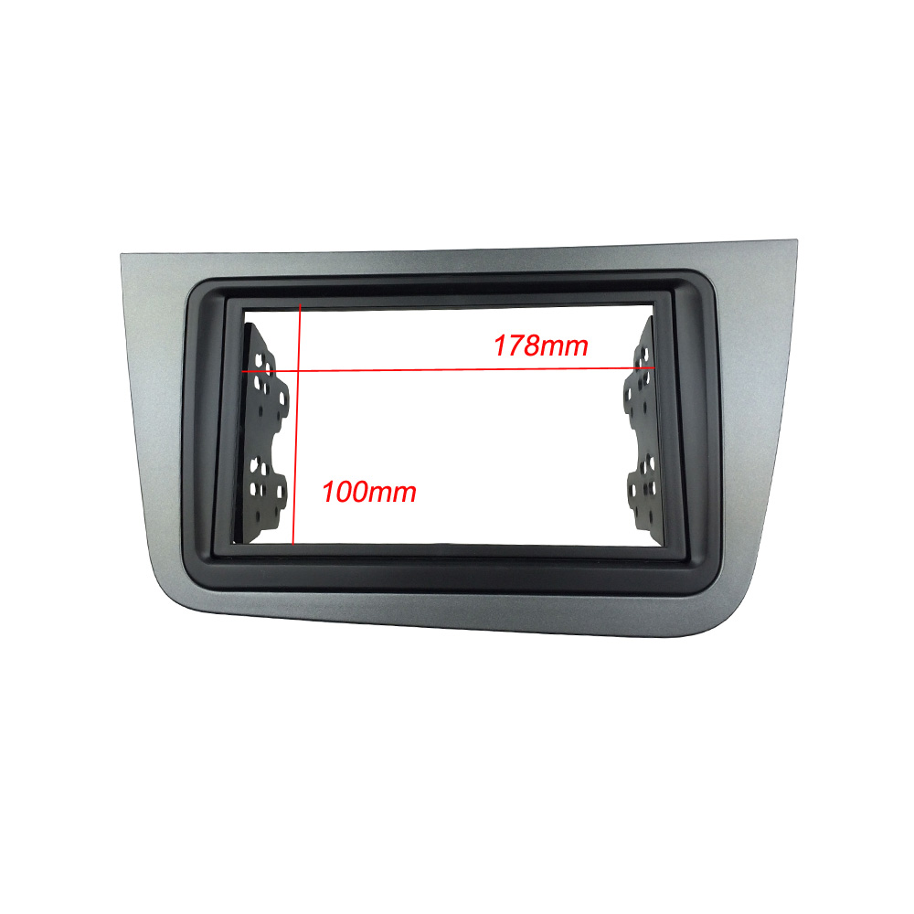 Dubbel Din Radio Fascia Voor Seat Altea Stereo Panel Dash Installatie Mount Trim Kit Gezicht Plaat Bezel Facia Lhd: 178X100mm