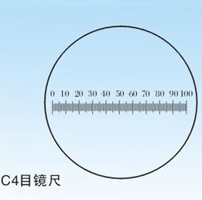 Diameter 19mm Microscope Slides Reticle Calibrating Slide Ruler Microscope Calibration Ruler Stage Micrometer: C4