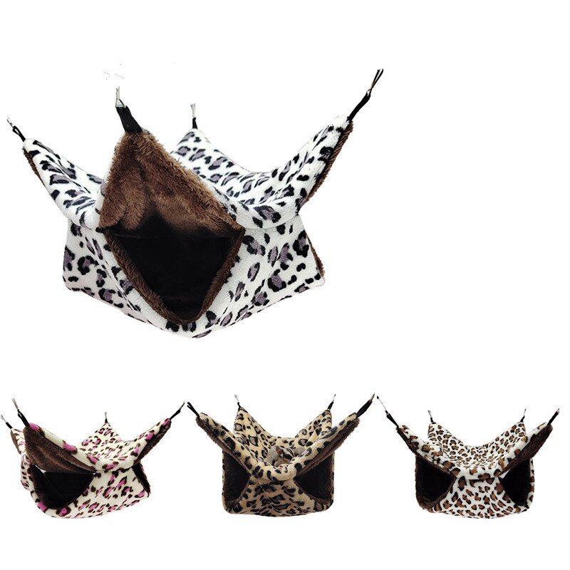 Warm Hamster Hammock Rat Hanging Beds House Small Animal Cage Squirrel Guinea Pig Double-layer Plush Cotton Nests Pets Supplies