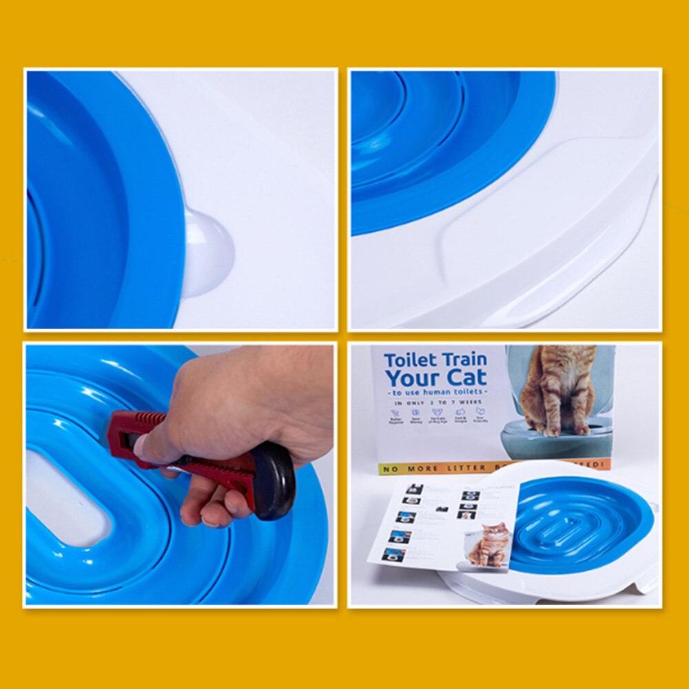 Kattentoiletbril training kit puppy kattenbak mat huisdieren schoonmaakmiddelen training kattenfabrikanten toiletbril training