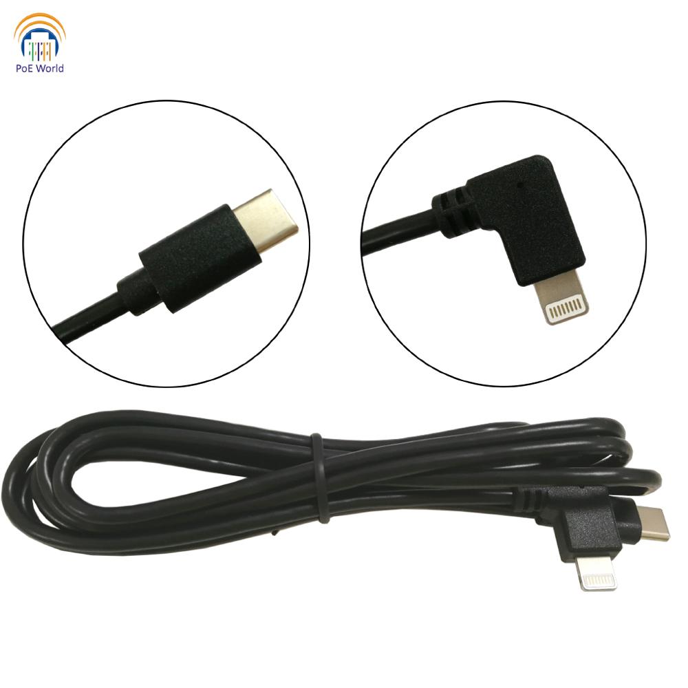 1.5 Meter USBC Connector to Lightning Connector Cable PoE for Ipad Iphnoe devices Power+Data in one cable