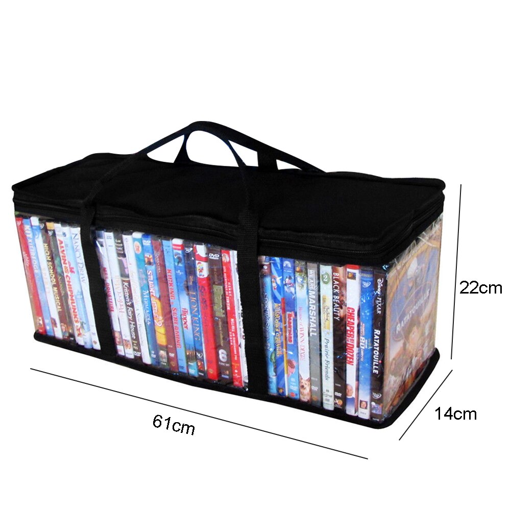 Rits Cd Houder Draagbare Stofdicht Organizer Dvd Clear Video Opbergtas Beschermende Draagtas Met Handvat Grote Oxford Doek
