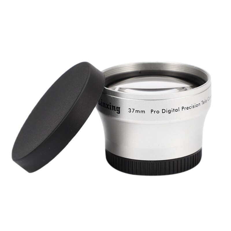 NEWYI 37mm 2.0X TELE Telephoto LENS for Camcorder 37 mm 2X Silver