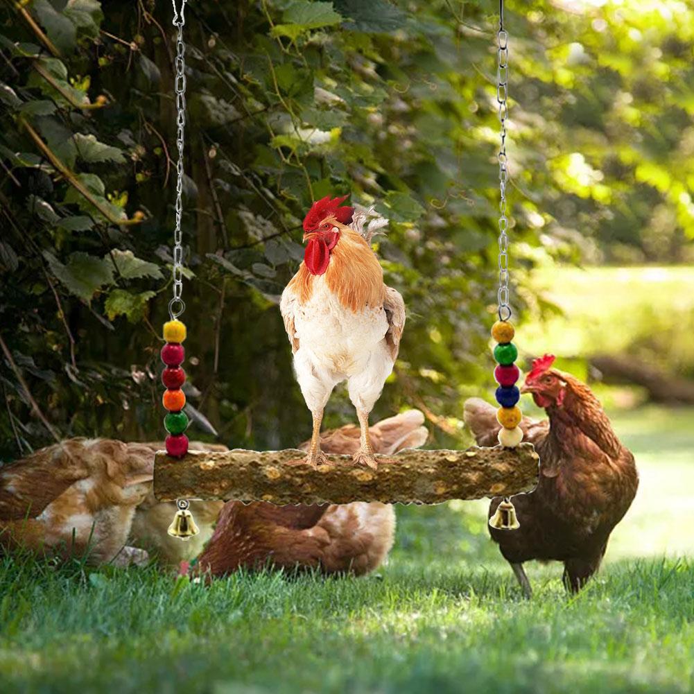Kyllingesving kyllingelegetøj aborre kyllingetræ fugl tygle legetøj til høns mellemstore store fugle papegøjer træningsstandholder