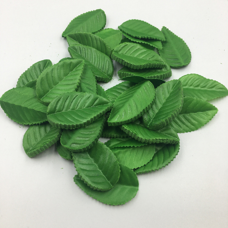 200/400 stk. 5.5cm kunstige grønne rosenblade til gør-det-selv håndværk scrapbog blomsterarrangement hjemmeværelse bryllupsgirlandedekoration: 4xl