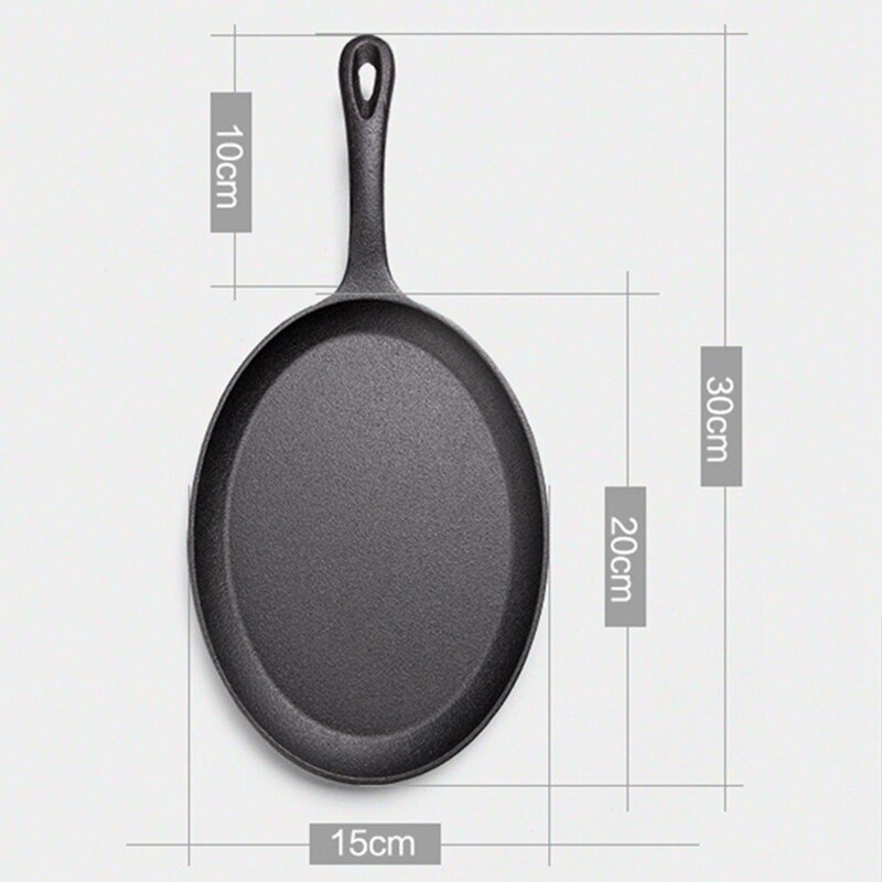 Fish Pan Small Frying Pan Paint-Free Non-Stick Steak Fried Eggs Multifunctional Household Gas Cooker Induction Cooker