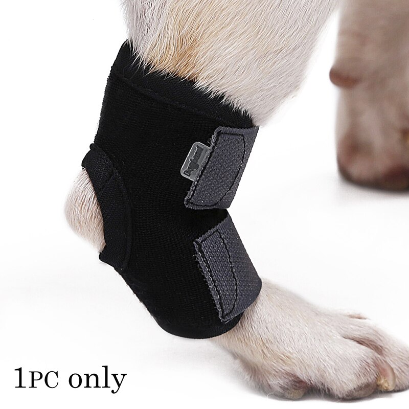 1pc korte ben hunde-bandage kæledyr knæpuder benbeskyttere beskytter sår heler anti-vrid fast beskyttelsescover