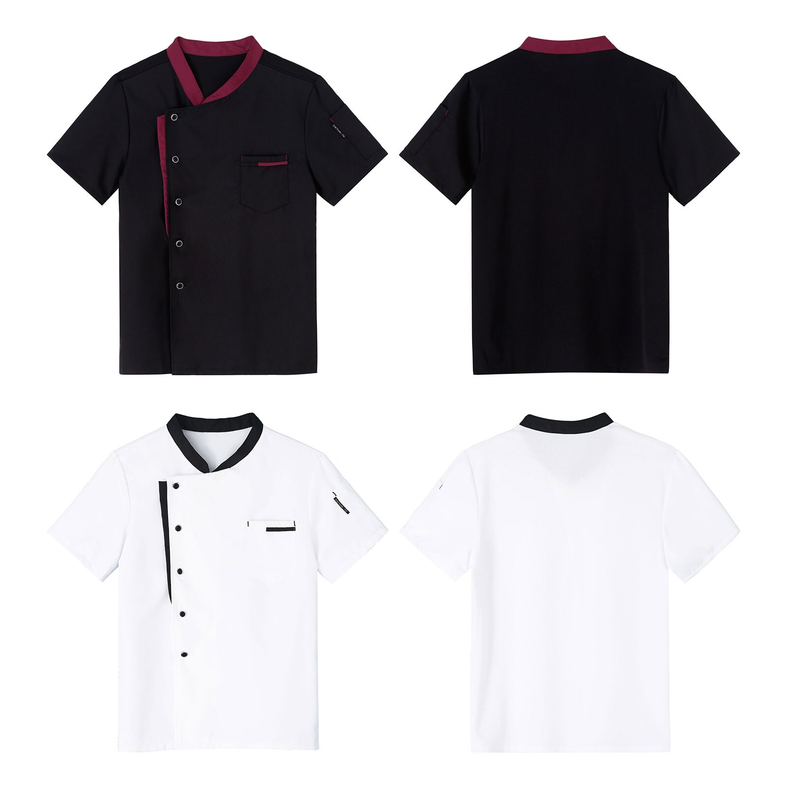 Unisex kokkejakke herre kokkejakke restaurant køkken kokkeuniform restaurant hotelkøkken madlavningstøj catering kokkeskjorte