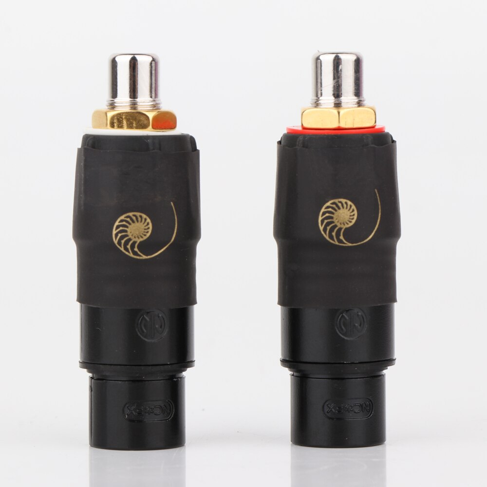 4pieces XLR to RCA Female Male Plug ,Adapter Gold Balanced Cable