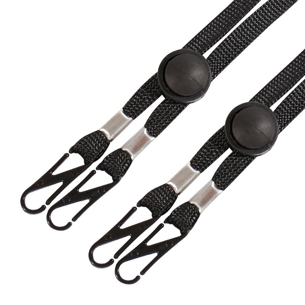 Einstellbare Doppel Verschluss Maske Windschutz Seil Polyester Seil Kleidung Zubehör Sport Schutz Seil: Schwarz