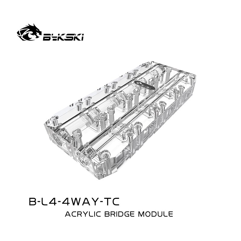 Bykski Gpu Actieve Backplate Bridging Module Voor Vga Water Blok Multi Videokaart Acryl Connectors B-L3-2WAY-TC