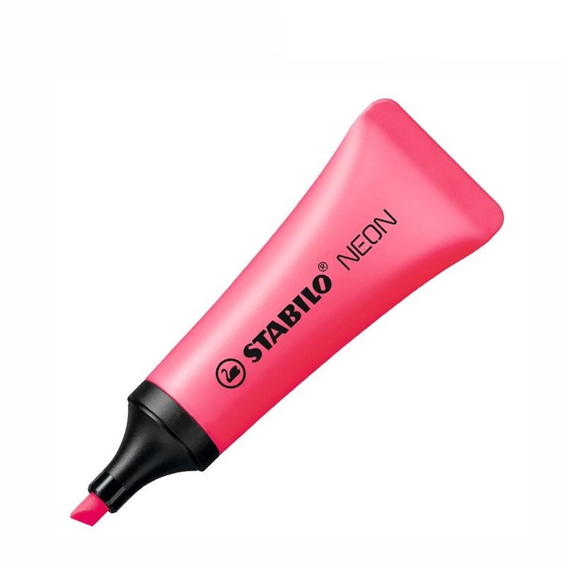 Stabilo Neon- Farbe Textmarker Marker Stift, Nette Zahnpasta bilden, 2/5mm Meißel Spitze für Zeichnung Malerei Büro Arbeit Schule A6826: Rosa
