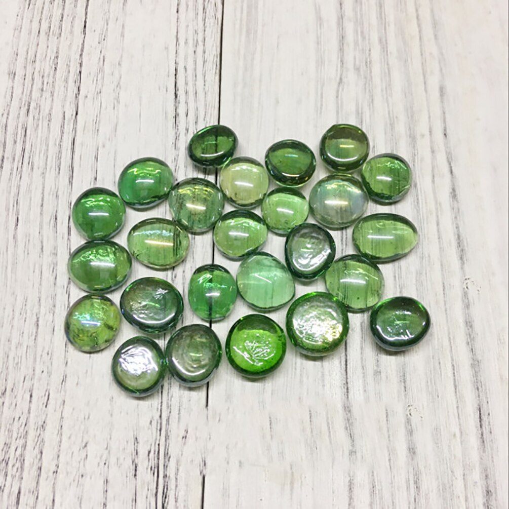 100g Clear Glass Mosaic Tiles Round Flat Beads for Arts Craft Decorative Glass Stones for Mosaic Making