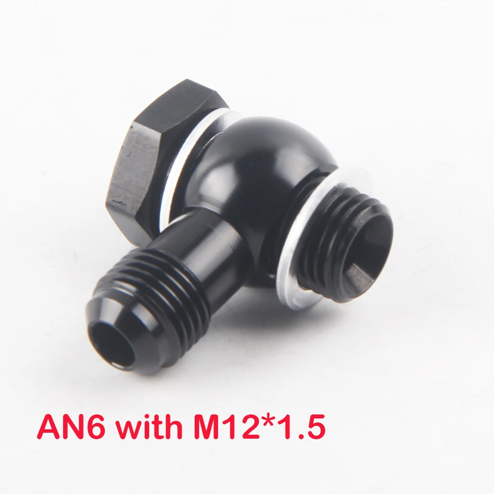 Tornillo de embrague hidráulico de perno M12 x 1,5 M14 x 1,5 con montaje de Banjo de aluminio salida Banjo macho an6 adaptador de ajuste 12mm 14mm: YELLOW