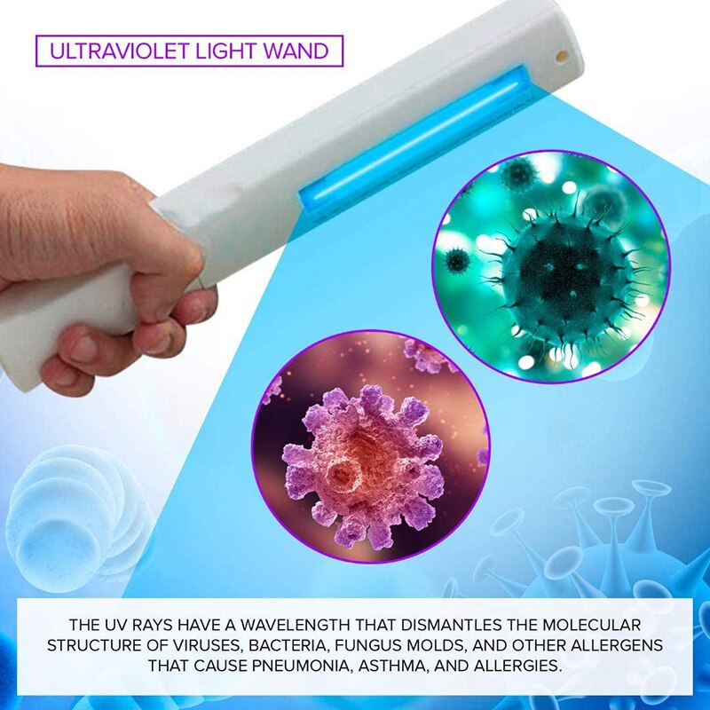 Portable UV Light Sanitizer Wand Ultraviolet Light Sterilizer UV Wand Sterilizer Wand Germicidal Disinfectant Travel Sized