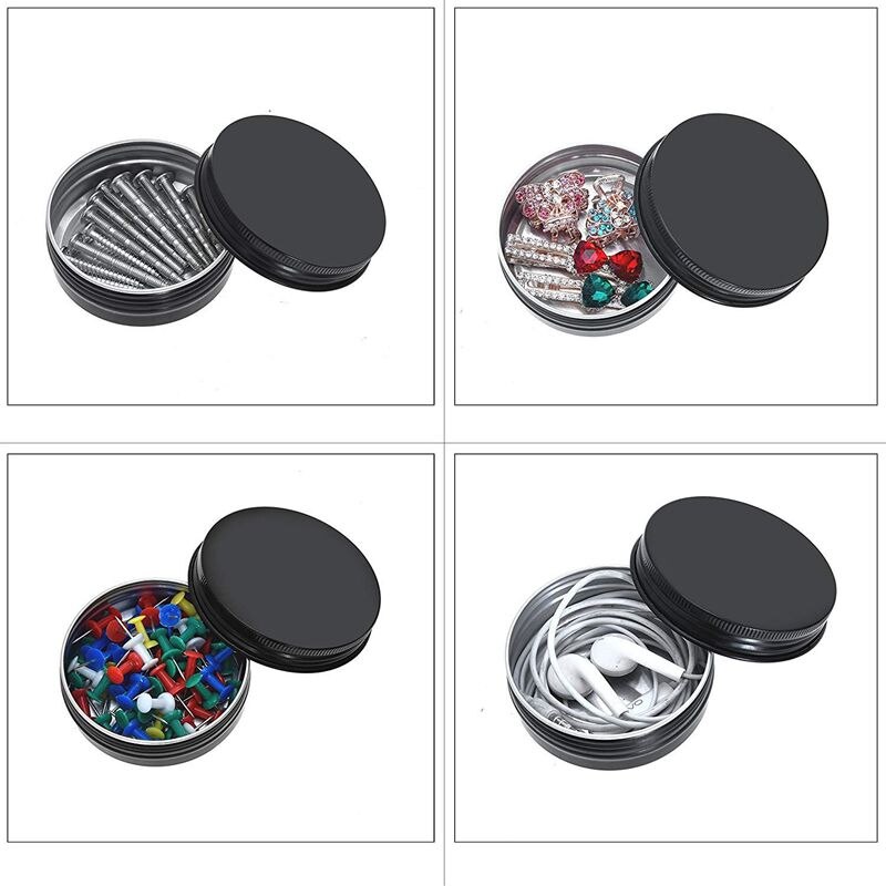 Aluminium blikken  - 40- pack 1oz / 30g ronde metalen blikken containers schroefdop blikken cosmetische monstercontainers kaars reisblikjes