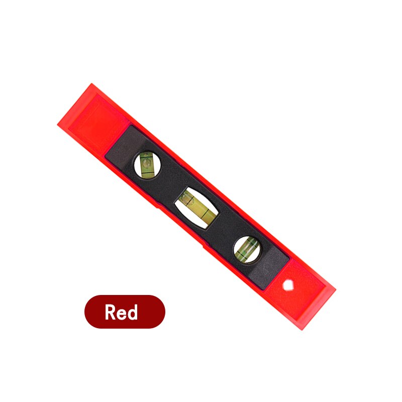 3 Bubble Spirit Level Bubble Ruler Magnetic ABS Shell Vertical Horizontal 45 Degree Bubble Level Measuring Instrument Tool: red