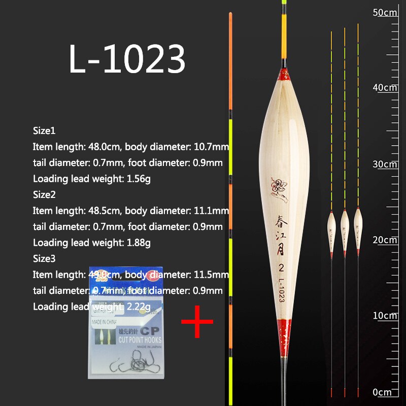 Reed Fishing Floats Fresh Water Buoy Hard Tail Bobber Flotador Sensitive Stable Boya Fishing Floats Tool Tackle Accessories: L-1023 3 pieces
