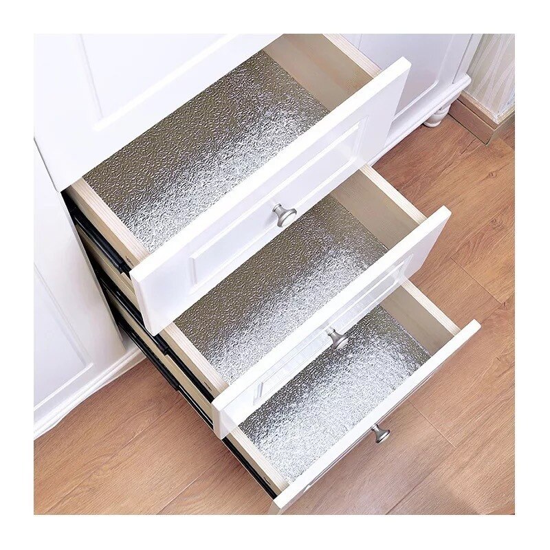 40x200cm Kitchen Back splash Wallpaper Stickers Self Adhesive Aluminum Foil Stickers Oil Proof Waterproof Kitchen Stove Sticker