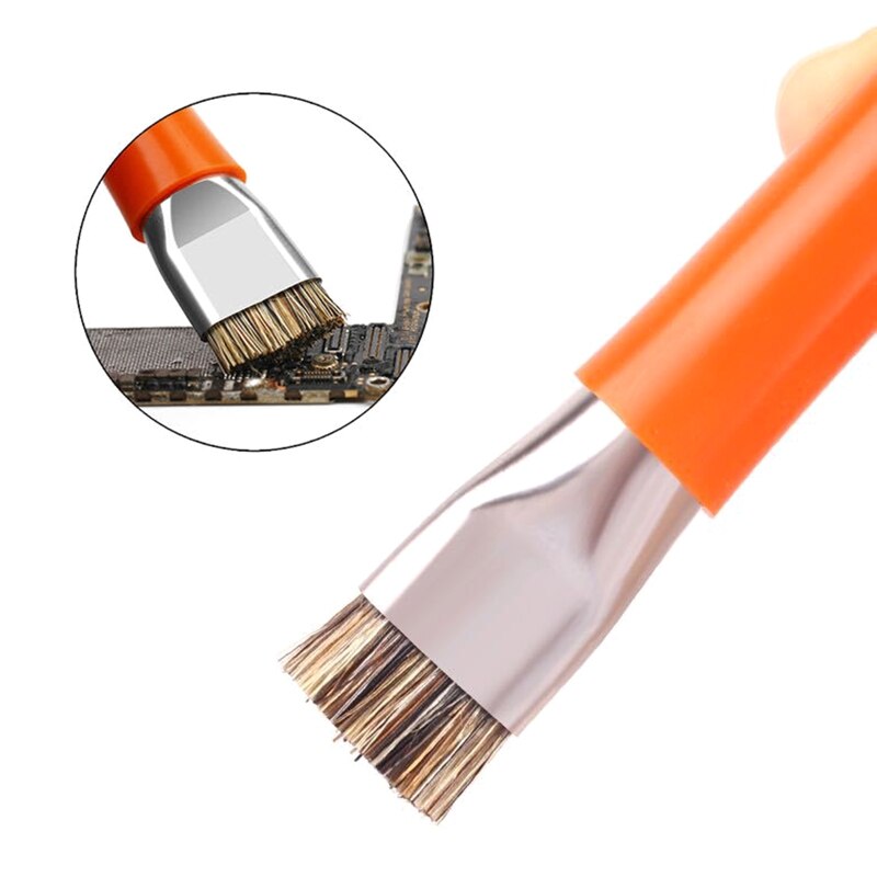 2-Piece Anti - Static Brush PCB ESD Brush Electronic Component Cleaning Tool for PC Mobile Phone Grooved Bristles