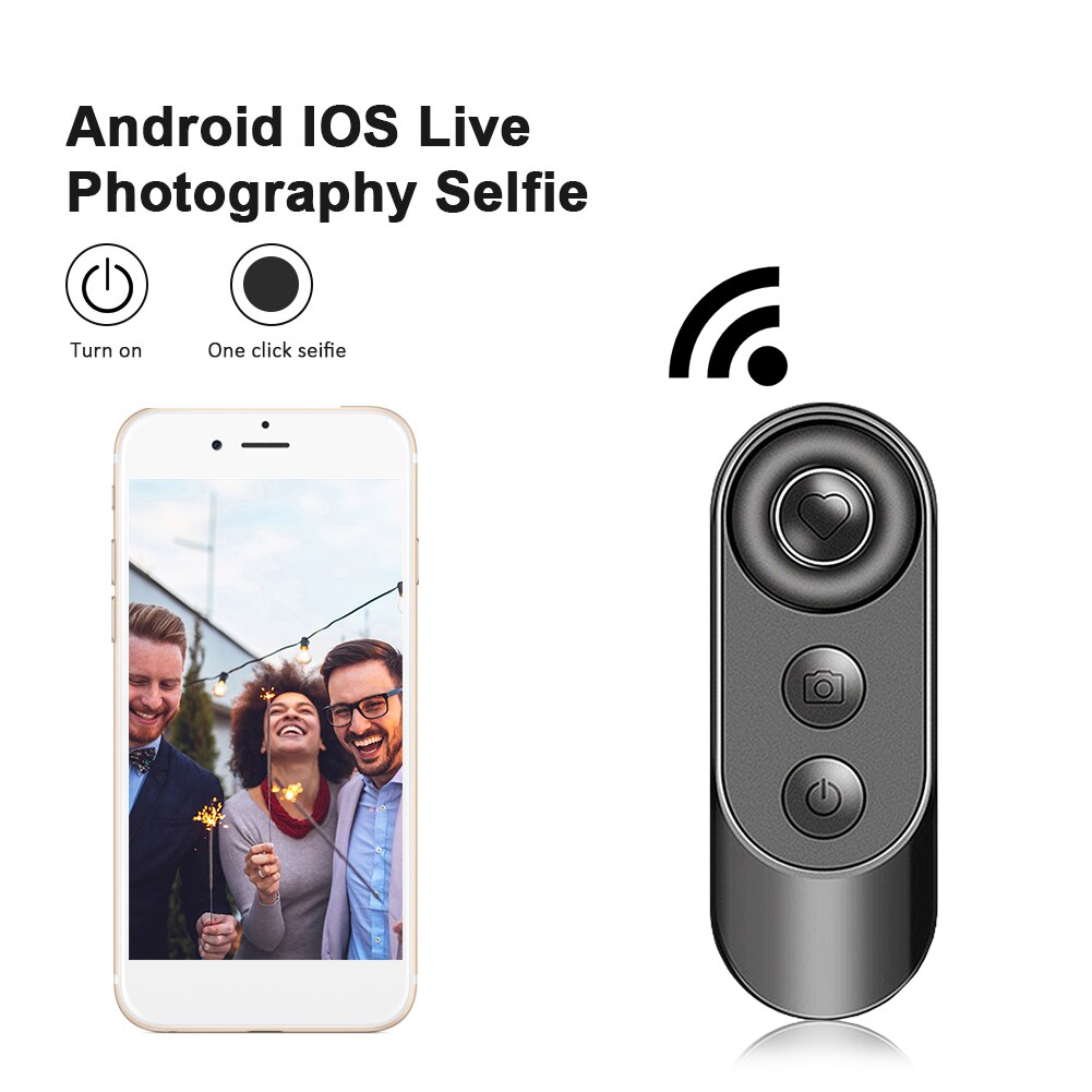 Mini Wireless Bluetooth-compatible Camera Shutter Selfie Photo Control Remote Shutter Release Button for TikTok Kwai Ebook APPs