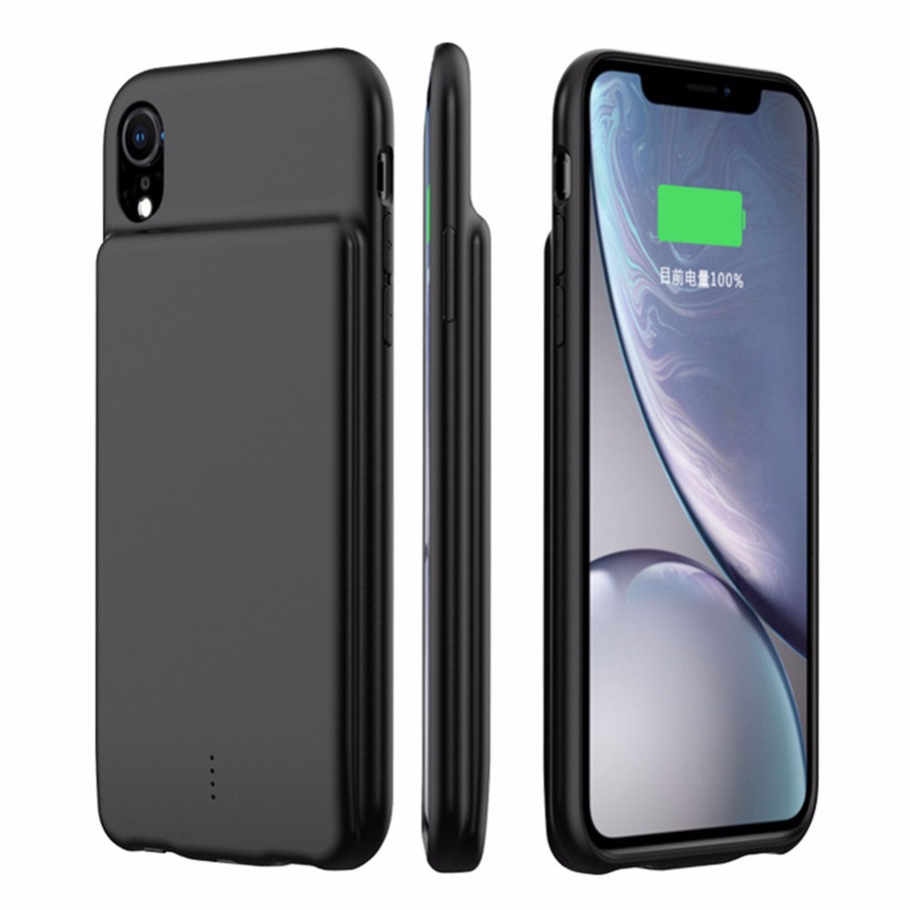 For Iphone XS MAX Power Case Smart Audio Output Battery Cover Power Bank For Iphone XS MAX Power Case: Black
