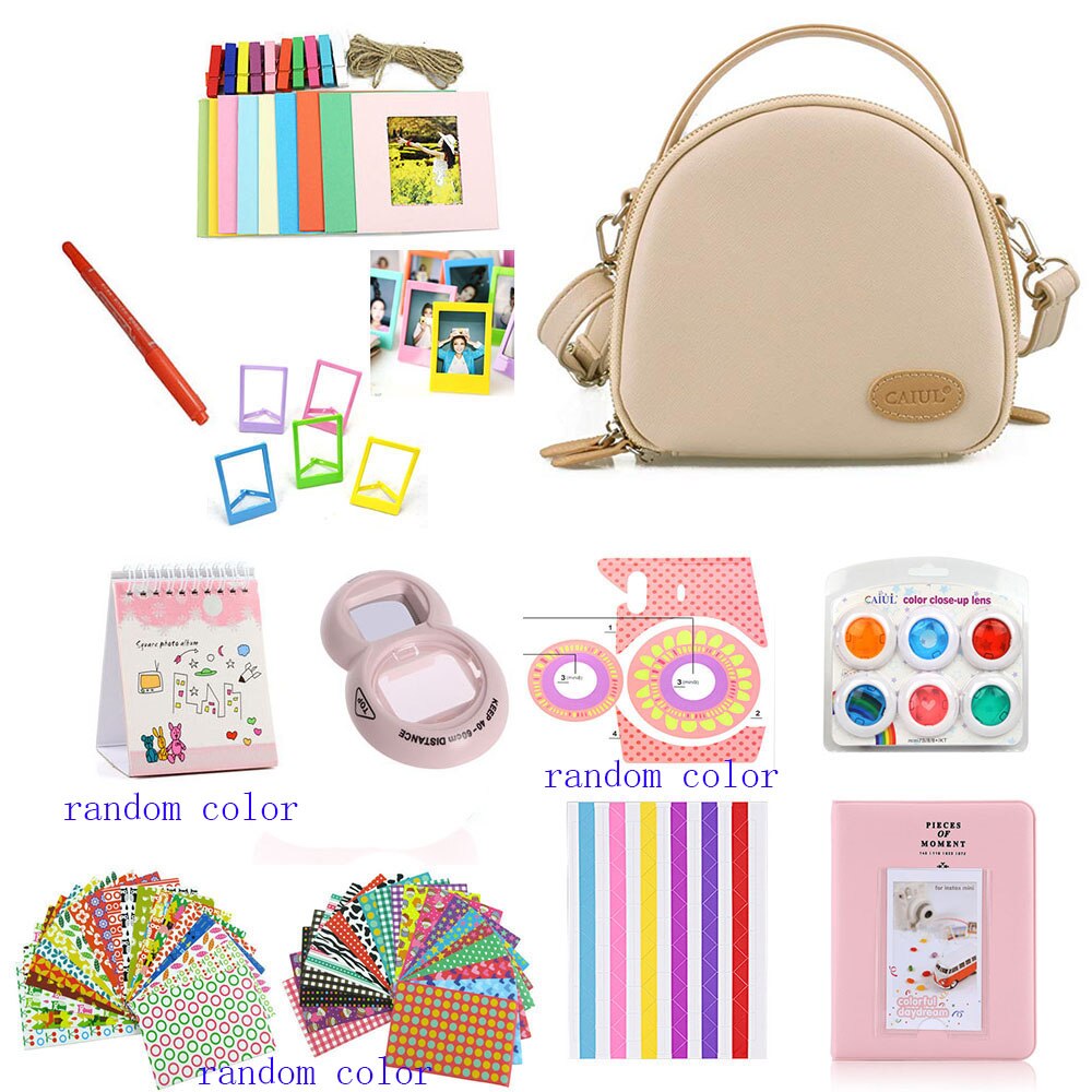 Accessories Kit for Fujifilm Instax Mini 8/8+/8s/9 w/Camera Case/Strap/Selfie Mirror/Filter/Album/Corner Sticker/Sticker/Pen etc: 3